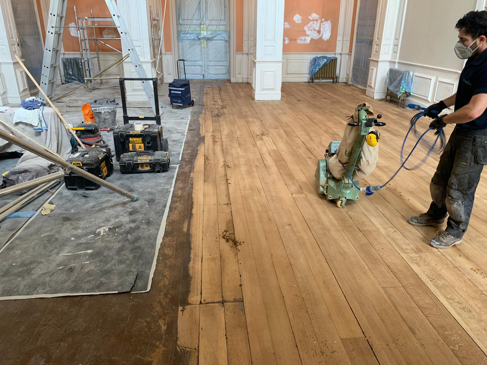 Cholmondeley Castle floor restoration