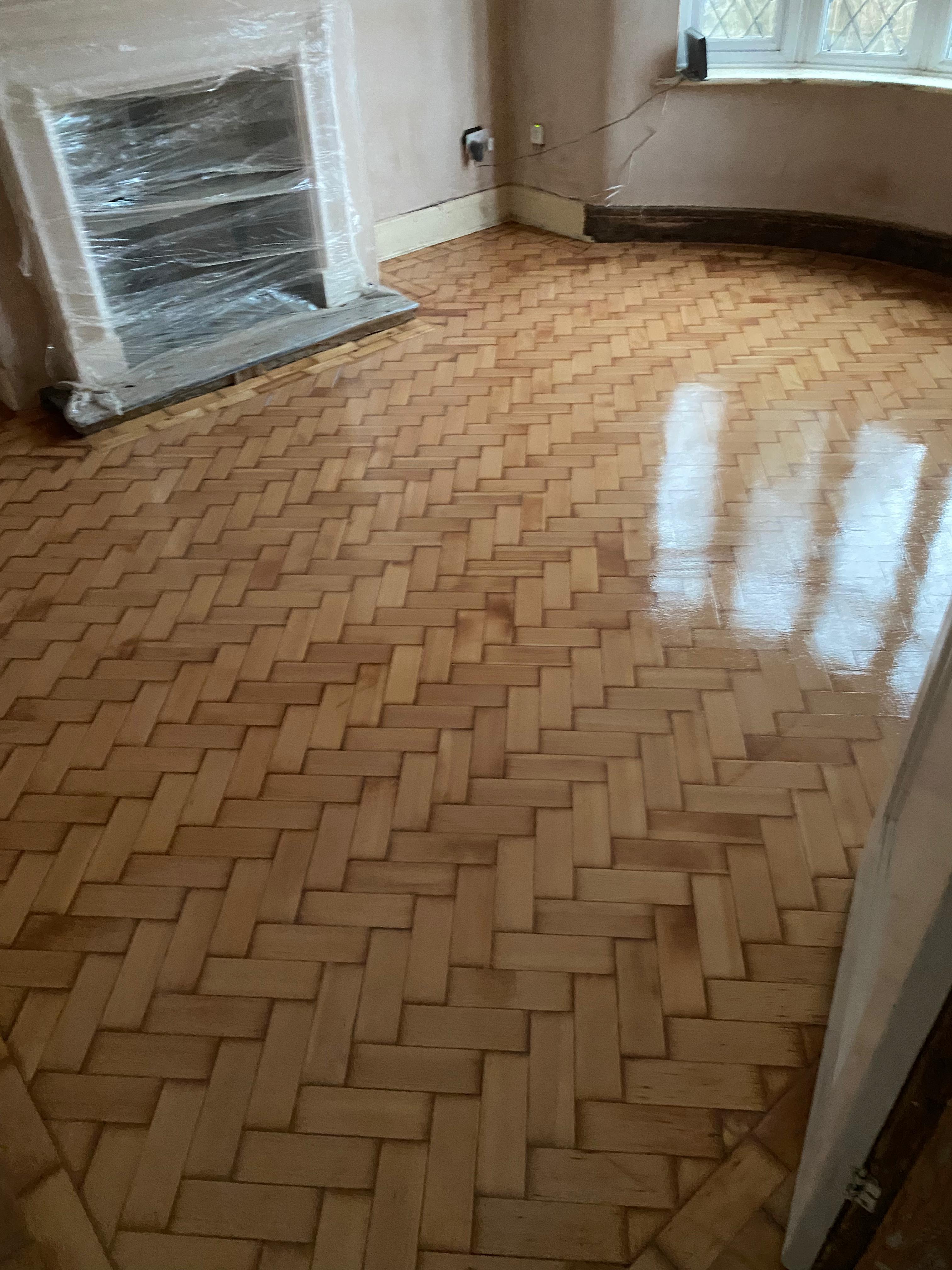 Parquet floor after restoration