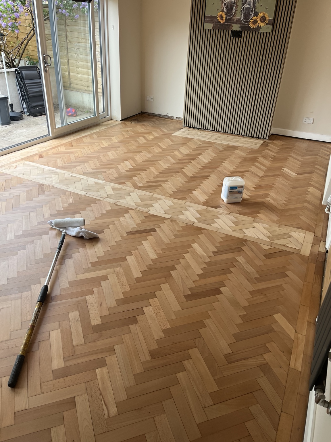 Wood floor sanding project