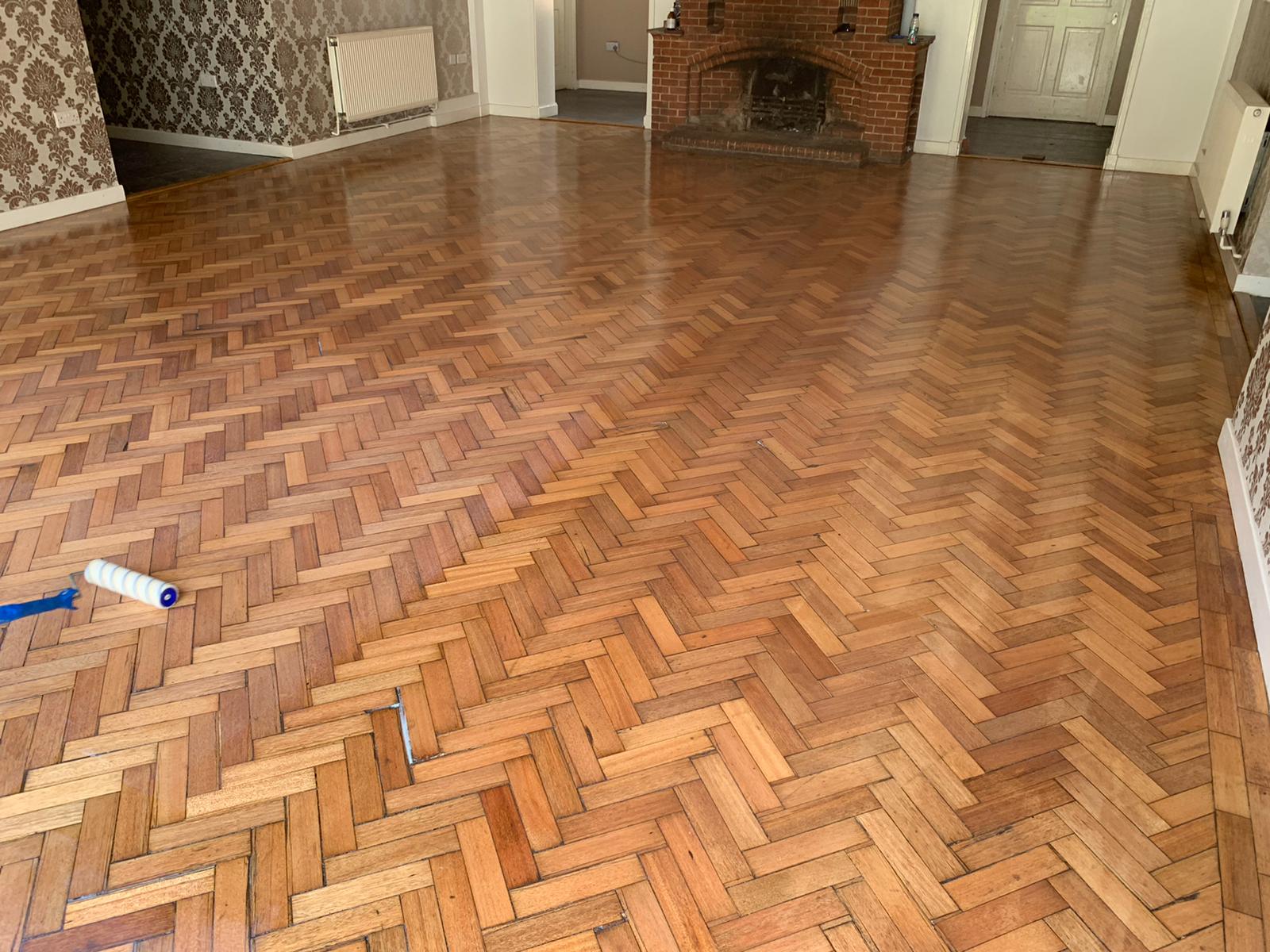 Traditional parquet floor restoration