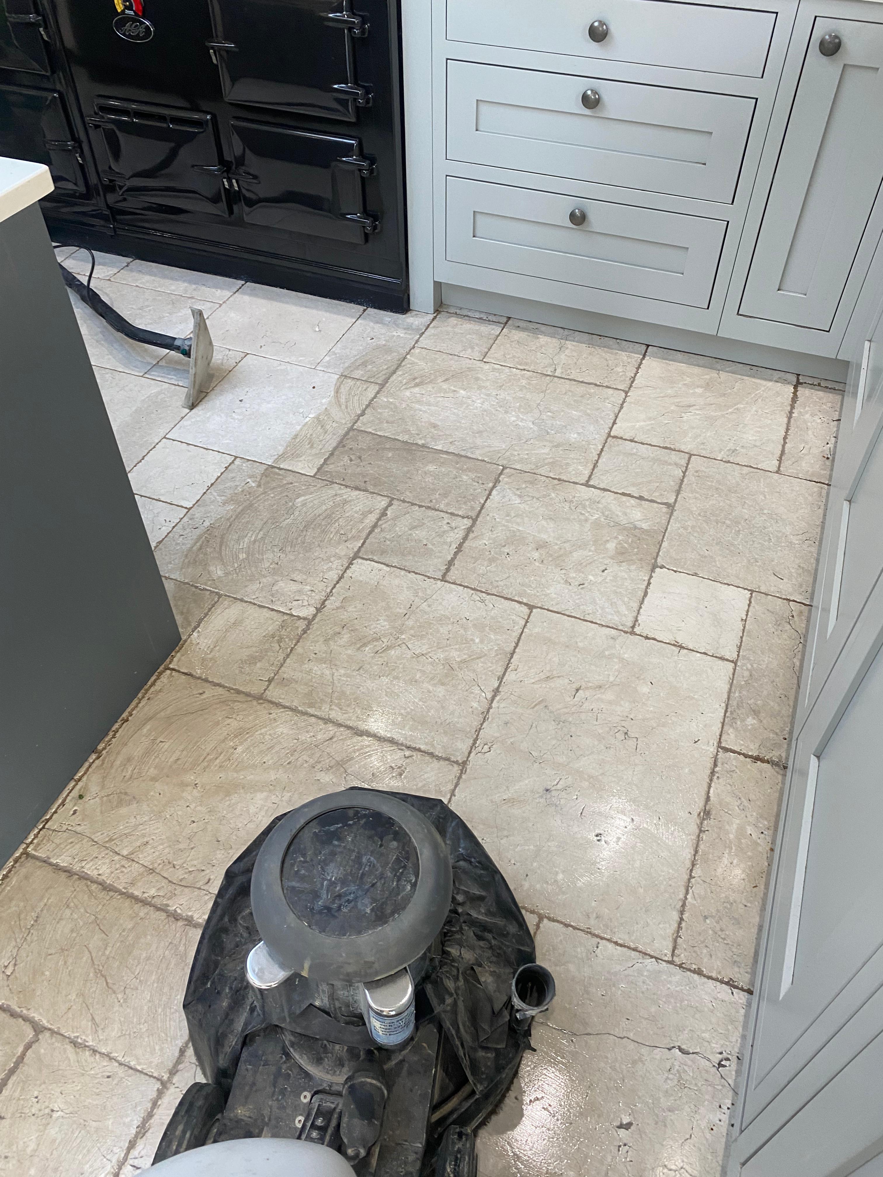Travertine floor restoration