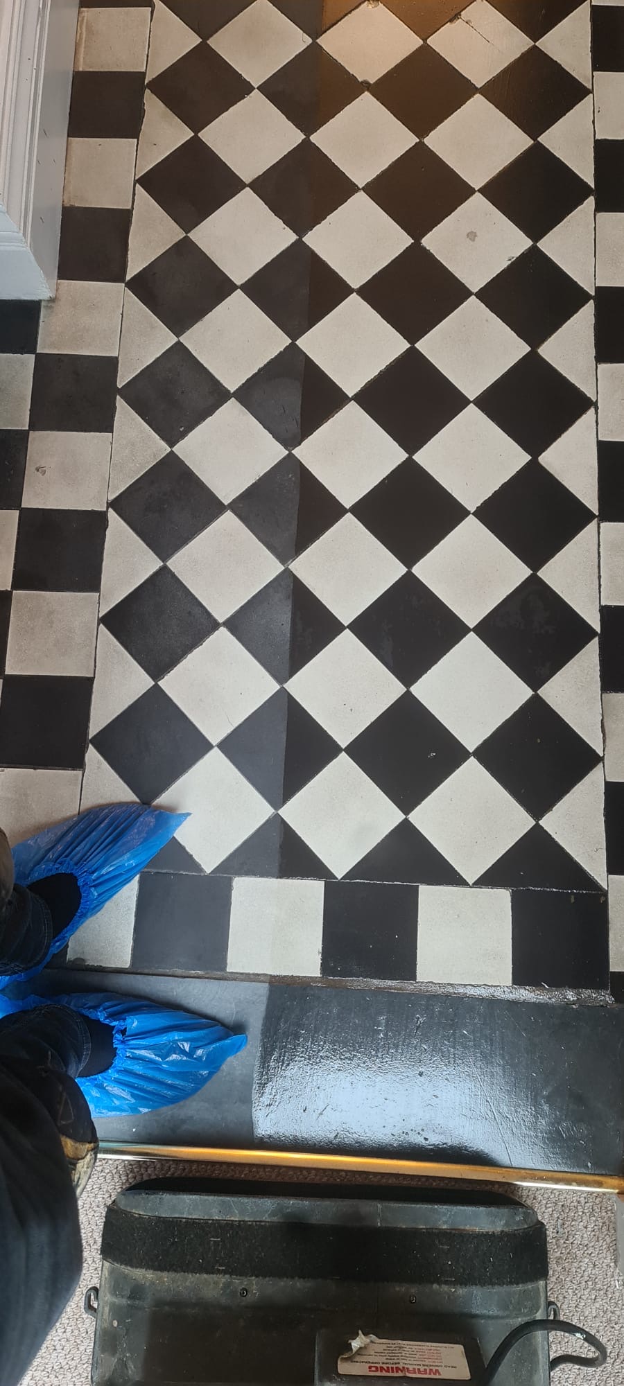 Restored Victorian tile floor